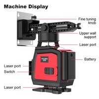 4d auto-nivelant 360 niveau laser rotatif faisceau vert laser 16 lignes croisées prix oem