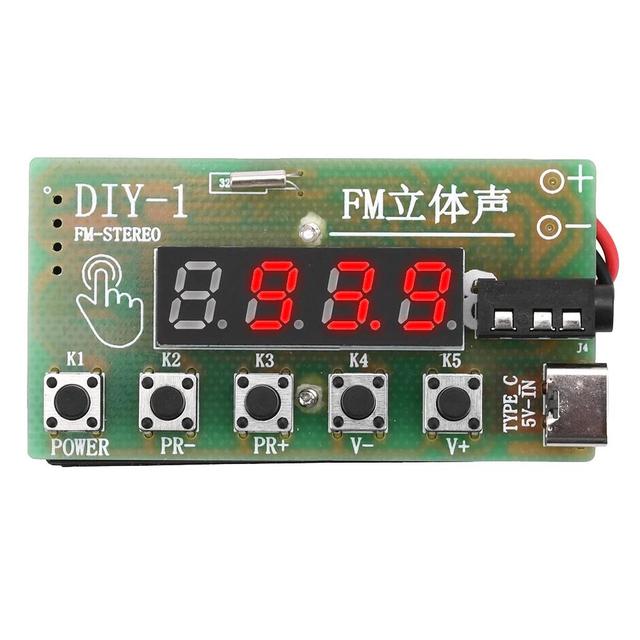 Diy Production Teaching Product 87-108MHz AM/FM Medium Wave FM Two Band Stereo Digital Tuning Machine Headphone Radio Module Kit