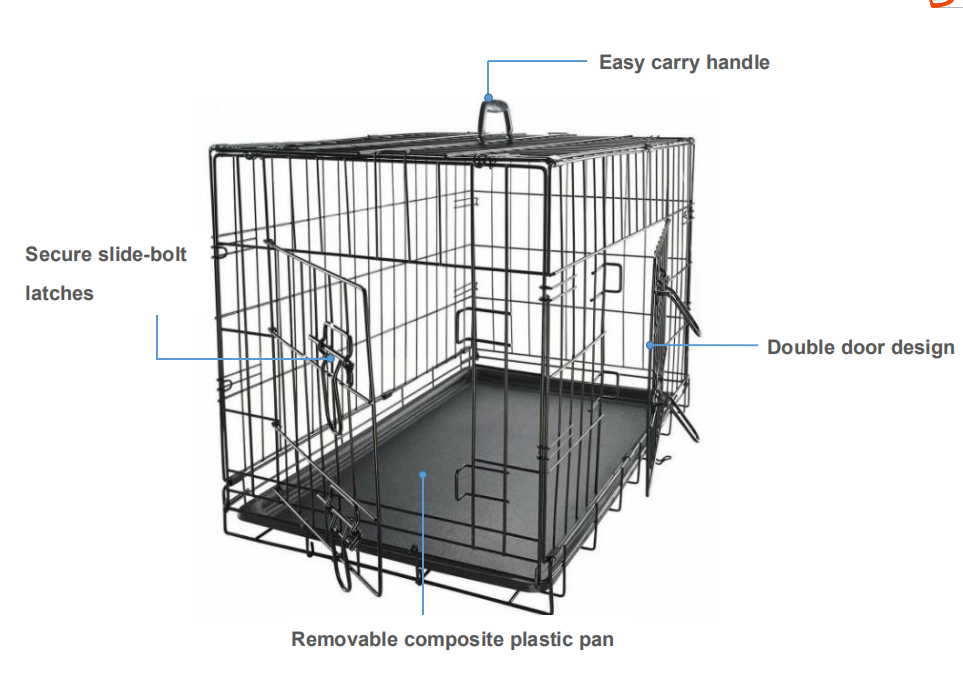 Folding Wire Pet Cages For Large Cat Dog House Metal