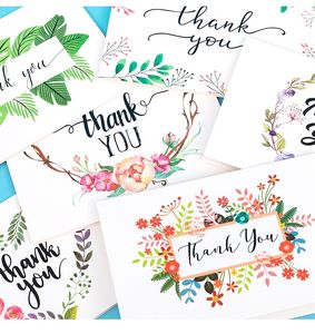 Biglietti di ringraziamento compleanno Baby Shower matrimonio grazia pensando a voi carte - Product Image 3