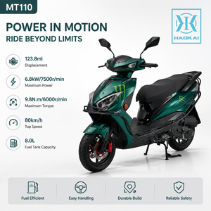 Scooter à essence EURO 5 50CC, 4 temps, refroidissement par air, démarrage électrique, frein à disque avant, frein à tambour arrière, cyclomoteur à essence pour les déplacements des adultes - Product Image 2