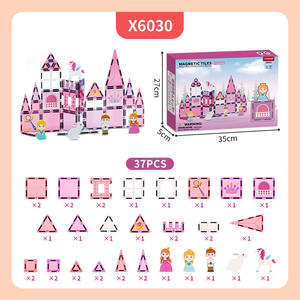 Blocs de construction magnétiques 3D en forme de château congelé de haute qualité, jouets en plastique pour enfants, certifiés CPC EN71, plusieurs ensembles, éducation STEM - Product Image 5