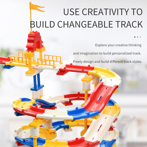 Hot <strong>Track</strong> Toys Race Run Game Educational 245PCS Big <strong>Building</strong> <strong>Blocks</strong> Marble Race Run Set Plastic <strong>Track</strong> <strong>Building</strong> <strong>Blocks</strong> - Product Image 4