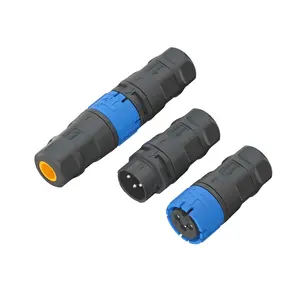 3pin 15A LED Lighting Driver Power Cable to Lamps Cable Connector Q20 Male Female Docking Bayonet Lock Quick Connector IP67