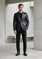 Veste en cuir marron pour homme, en similicuir PU, style motard, personnalisable OEM ODM, vente en gros, vêtement d'extérieur pour l'automne et le travail