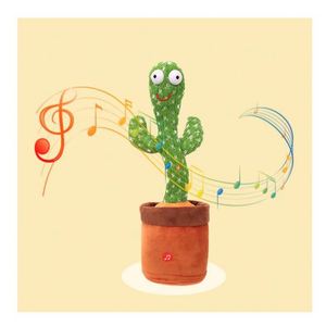 Juguete de Peluche de Cactus Parlante Recargable, Juguete Musical Eléctrico Bailador para Niños, Animal de Peluche Rosa Toysrunner - Product Image 1
