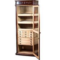 Meuble de présentation de cigares en bois peint avec éclairage LED, dimensions personnalisées, pour magasin de tabac commercial et vitrine de produits fumeurs