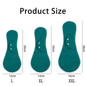 Assorbenti Igienici Riutilizzabili in Puro Cotone per Donne, Altamente Traspiranti con <span class=keywords><strong>Prevenzione</strong></span> delle Perdite di Urina per Uso Notturno - Product Image 2