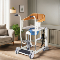 Chaise de transfert hydraulique professionnelle pour personnes handicapées avec fonction de commode AOLIKE CE ISO UKCA pour les soins à domicile