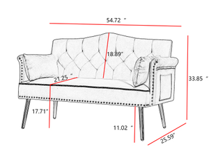Elegant 2-Seater Leather <b>Sofa</b> Set Convertible Home Furnishing <b>for</b> Living Rooms <b>for</b> Apartment Hotel or Villa - Product Image 6