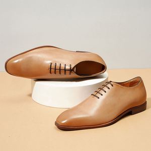 Zapatos Formales de Hombre ASTON M.JAZZ Otoño 2025, Punta Puntiaguda, con Cordones, Cuero Vacuno, Diseño de Parches, Alta Calidad, Antideslizantes - Product Image 4