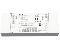 Contrôleur LED sans fil RF2.4G DIM/CCT V2-P 84W/168W/180W/240W*2CH*7A 12-48V pour contrôle LED monochrome ou bicolore