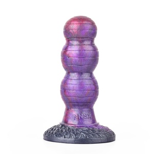 Silicone Anal Beads With Sucker Small <b>Dildo</b> Bumpy Stimulate Butt Plug for Beginners Multi Color Sex Toys for Women Men - Product Image 5