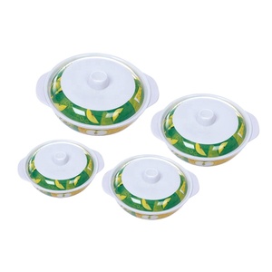 SEBEST Usine OEM ODM Mélamine Bol Restaurant Personnalisé Tous Les Jours Craquelé Glaçure Rond Blanc Vert Mélamine Mélange Bol à Soupe avec Couvercle - Product Image 1