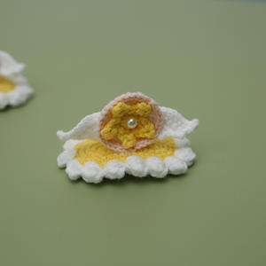 للبيع بالجملة إكسسوار شعر كاواي جميل إبداعي رخيص مصنوع يدويًا قلب ملاك كروشيه ناعم للفتيات والأطفال والنساء هدية - Product Image 6