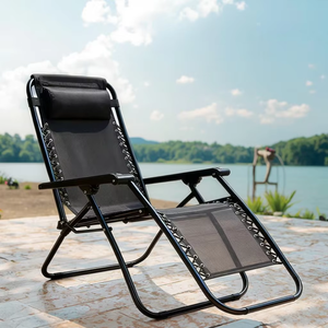 Wholesale Outdoor Beach Lounge <strong>Chair</strong> Adjustable Zero Gravity <strong>Recliner</strong> Portable Folding Garden <strong>Deck</strong> <strong>Chair</strong> for Villa &amp; Hotel Use - Product Image 1
