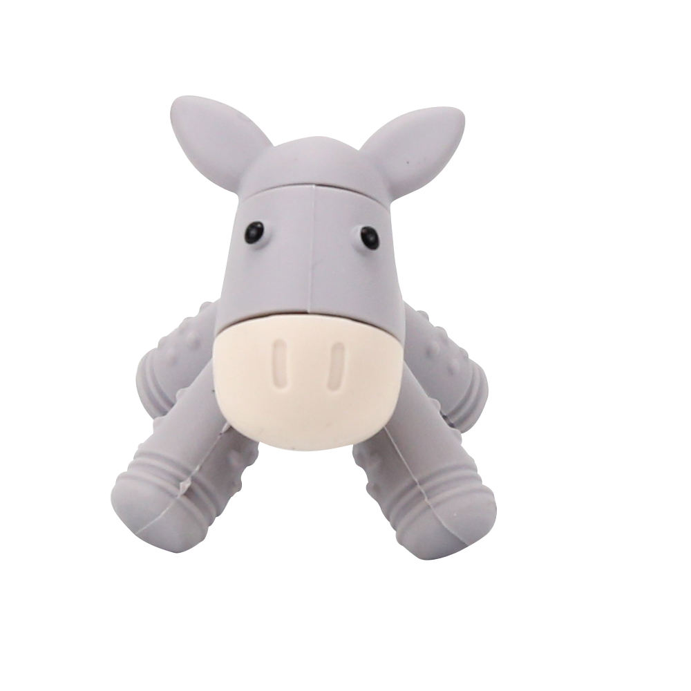 Little Donkey Teether-Grey
