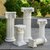 Piedestal Colonne Romaine Européenne Sculptée en Résine, Support de Fleurs, Piliers pour Allée de Mariage, Jardinière Décorative pour Jardin, Villa, Cour