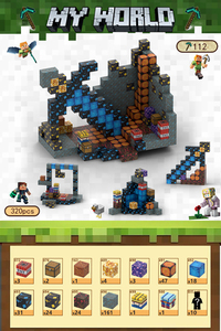 <span class=keywords><strong>Jeu</strong></span> <span class=keywords><strong>de</strong></span> Puzzle 3D Blocs <span class=keywords><strong>de</strong></span> <span class=keywords><strong>Construction</strong></span> Magnétiques Personnalisables pour Adultes Enfants Crafted World Mines-Jouets Magnétiques pour Assemblage - Product Image 2