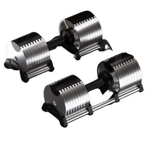 Ensemble d'haltères réglables en fonte électrolytique noire de haute qualité et durables de la marque MR, 2,5-80 kg, logo personnalisé disponible pour la remise en forme - Product Image 5