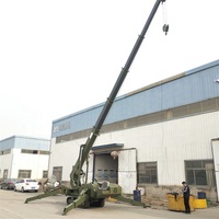 Mini grue araignée hydraulique mobile JN-SPT, capacité de 5 tonnes, hauteur de levage de 18 m, flèche télécommandée, mini grue sur chenilles