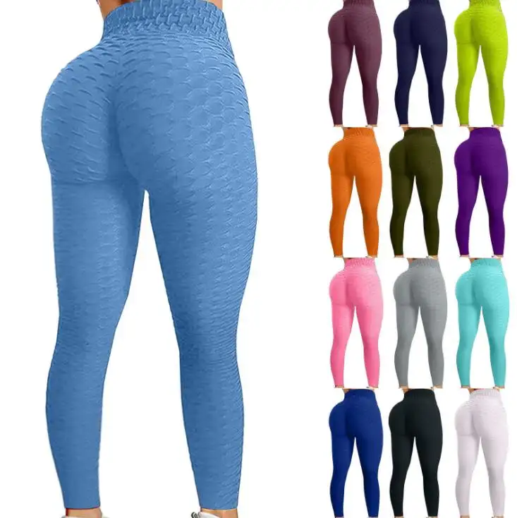 Women's Ruched Butt Lifting High Waist Yoga Pants Tummy Control Stretchy Workout Leggings Tights