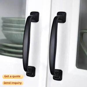 Tiradores de Muebles Modernos con Acabados Múltiples, Manijas de Cajón con Base Cuadrada de Zamak Sólido, Perillas a Juego para Armarios y Muebles de Cocina - Product Image 2