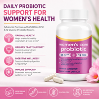 Private Label Probiotica Capsules voor Vrouwen, 25 Miljard CFU, 12 Stammen, voor Vaginale pH-Balans & Urineweggezondheid Supplement