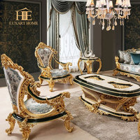 Canapé de style turc classique royal, meubles de luxe pour salon, ensemble de fauteuils sculptés à la main
