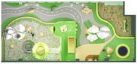Zone de jeu intérieure douce: Style vibrant pour stimuler l'intérêt des enfants Projet de jeu interactif pour les enfants Jeu d'exercice et plaisir sans fin