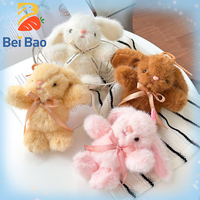 Porte-clés en peluche Lapin Animal en coton PP doux, en stock pour accessoire de sac, directement de l'usine