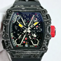 Montre mécanique de luxe sportive à cadran ajouré, boîtier tonneau, lumineuse, pour homme, plusieurs couleurs disponibles