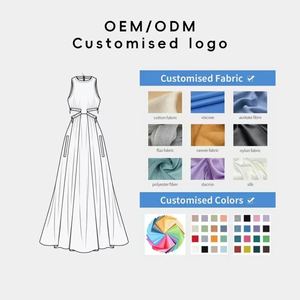 Thời Trang Sang Trọng Cao Eo Gala Ăn Mặc Pha Lê Đính Cườm Sequins Hiệu Suất Mặc Không Tay Sexy Đảng Dress - Product Image 5