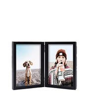 Bingkai Foto Kayu Dua Bagian IELE Model 232 4x6in 5x7 6x8in Cetak UV 2 Warna Hitam Desain Modern Gaya Sederhana