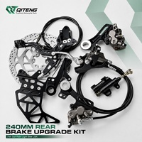 Kit de frein arrière 240 mm pour Sur-Ron Light Bee LBX, anodisé noir, support d'étrier, protection de disque hydraulique
