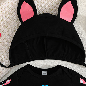 Combinaison longue à manches longues pour bébé, motif animal, chapeau, tricot en spandex/coton, unisexe, pour Halloween, automne, fête, escalade - Product Image 3