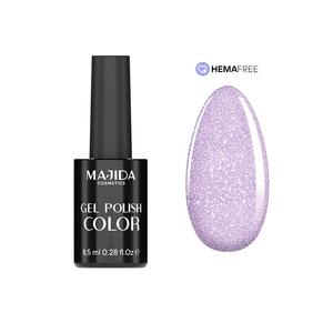 Majida Gel Polish Color 8,5 Ml Glitter Violet Hema Free - Product Image 1