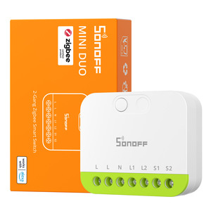Interruptor Inteligente Sonoff MINI-ZB2GS, Interruptor <span class=keywords><strong>de</strong></span> <span class=keywords><strong>Luz</strong></span> Zigbee <span class=keywords><strong>de</strong></span> 2 Canales para el Hogar, Temporizador, Control Remoto Ewelink, Interruptor WiFi, Domótica Sonoff - Product Image 1