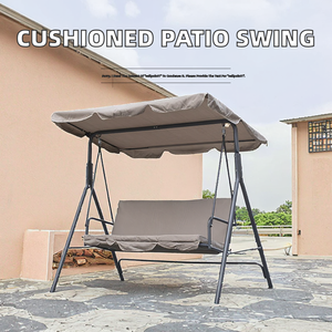 High Quality Traditional Metal Cushioned Patio <b>Swings</b> Chairs with Sturdy <b>Frame</b> and Tough Fabric for Garden Outdoor - Product Image 2