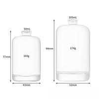 Bouteille en verre vide de parfum de 50ml avec pompe à baïonnette pulvérisateur emballage cosmétique bouteille de recharge quantité minimale de commande 100 pièces en boîte