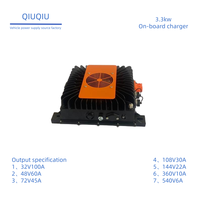 Chargeur embarqué étanche 3,3 kW pour tricycles, chariots élévateurs, batteries au lithium 48 V, 72 V, 144 V, 360 V avec refroidissement par ventilateur