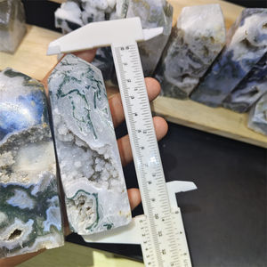 Di alta qualità muschio agata Druzy torre di cristallo pietra curativa per la decorazione domestica - Product Image 5