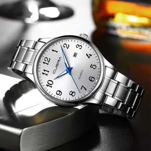 Montre homme <span class=keywords><strong>CUENA</strong></span> 6125, étanche, ronde, en acier inoxydable, quartz, pour affaires - Product Image 5