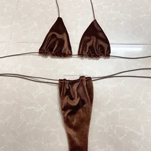 Maillot de bain bikini à armatures pour femme, double couche, avec <span class=keywords><strong>bandeau</strong></span>, haute qualité, fabrication sur mesure, collection 2021 - Product Image 1