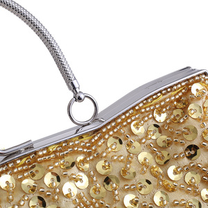 Nouveaux sacs de soirée de luxe pour femmes, sacs fourre-tout pour demoiselles d'honneur de mariage, sacs à main de soirée brodés de sequins et de perles pour femmes - Product Image 4