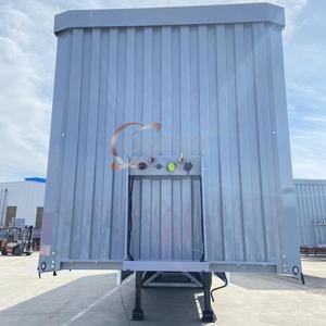 Dry Van Box Cortina Side Semi Remolque Tipo Cerrado 40FT Dry Van Box Semi Remolque para 65 Toneladas Transporte de Carga - Product Image 6