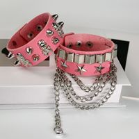 Bracelet en cuir rétro style motard punk avec rivets tête de mort, pour hip-hop, danse, usage quotidien, durable et décoratif