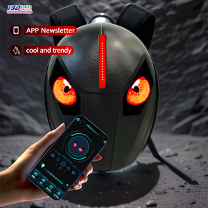 Recién llegado de fábrica, mochila colorida, Panel LED USB de iluminación, cartelera, mochila impermeable para motocicleta, cierre de cremallera - Product Image 4