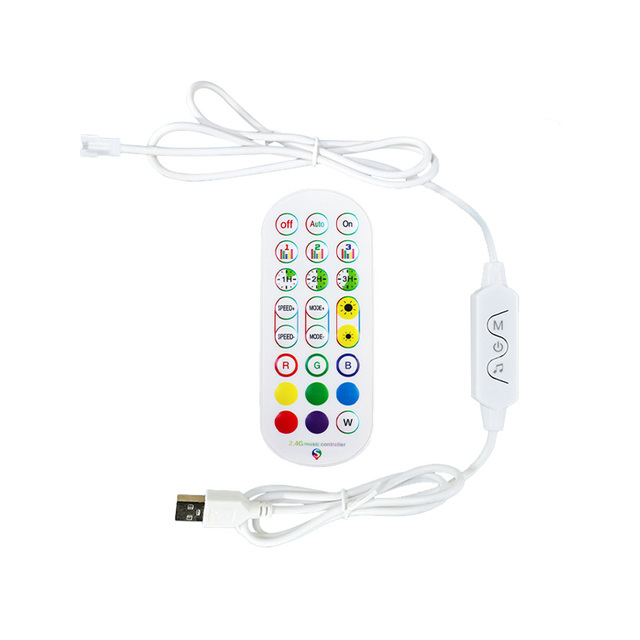 5V USB WS2812B WS2811 SPI RGB Dream Color 24Key Remote APP Control Smart Led Controller for Pixel Addressable Led Strip Light