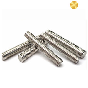 五金紧固件DIN976螺柱杆公制不锈钢圆杆DIN 976全螺纹杆黄镀锌 - Product Image 1